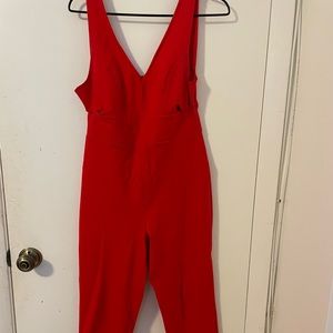 Jumper rojo, talla L, tela muy suave, de rayon, nylon y expandex